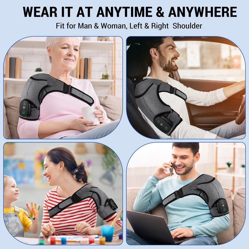 3-In-1 Heated Shoulder Brace Massager