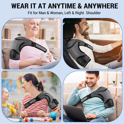 3-In-1 Heated Shoulder Brace Massager