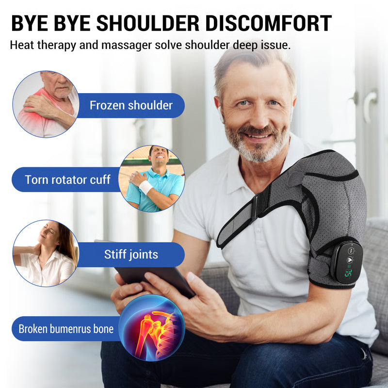 3-In-1 Heated Shoulder Brace Massager